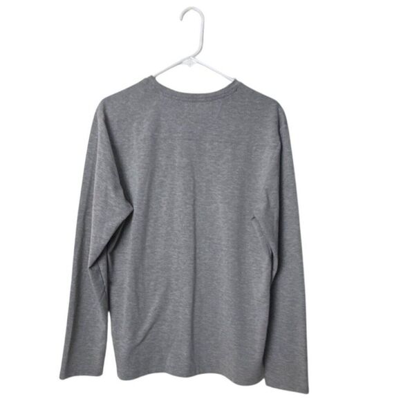 7Diamonds Mens Gray Long Sleeve Crewneck Shirt L Pima Cotton - Picture 2 of 3